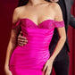 Ladivine CA110 Long Fitted Off the Shoulder Prom Gown with Slit