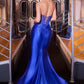 Ladivine CA114 Strapless Asymmetrical Neckline Stunning Fitted Gown