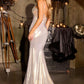 Ladivine CA115 Formal Gown Sweetheart Neck Metallic Stretch Corset