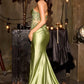 Ladivine CA119 Sweetheart Neck Fitted Stretch Satin Formal Gown