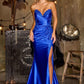 Ladivine CA119 Sweetheart Neck Fitted Stretch Satin Formal Gown