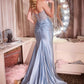 CLEARANCE - Ladivine CA121 Long Fitted Gown Embellished Corset Bodice Sweetheart (Size 2)