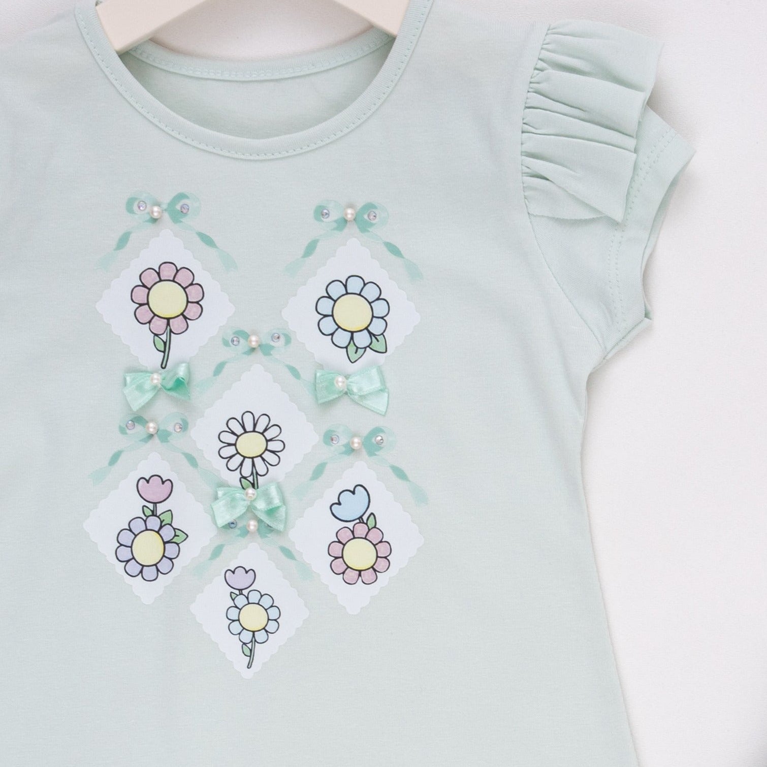 Blue Blossom Girl Skirt Set - Farnelli