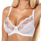 Sheer Lace Plunge Bra PariPari Cassi White-2