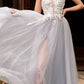 Cinderella Divine CB075 Long Floral A-Line Tulle Gown