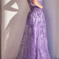 Cinderella Divine CB095 Strapless Lace Fitted Gown with Over Skirt