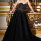 Ladivine CB114 Long Strapless Formal Gown with Jewel Accents