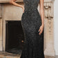 Cinderella Divine CB119 Floor Length Fitted Hot Stone Gown