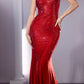 Cinderella Divine CB119 Floor Length Fitted Hot Stone Gown