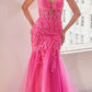 Ladivine CB139 Long Strapless Fitted Embellished Mermaid Gown