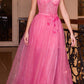 Ladivine CB146 Short Prom Dress With Removable Overskirt