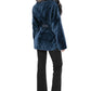 Calabria Genuine Astrakhan Silver Fox Trim Coat