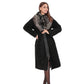 Genuine Silver Fox Cashmere Blend Coat