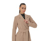 Arden Classic Wraparound Overcoat in Latte