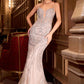 Ladivine CC0240 Dress Pearl Embellished Fit & Flare Gown