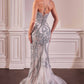 Ladivine CC0240 Dress Pearl Embellished Fit & Flare Gown