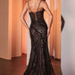 Ladivine CC0389 Dress Lace Embellished Fitted Gown