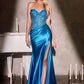 Ladivine CC0447 High Impact Glamour Crystal Embellished Fitted Gown