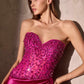 Ladivine CC0447 High Impact Glamour Crystal Embellished Fitted Gown
