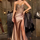 Ladivine CC0447 High Impact Glamour Crystal Embellished Fitted Gown