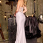 Ladivine CC0504 Crystal Embellished Sheer Corset Bodice Fitted Gown