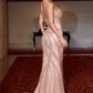 Ladivine CC0688 Dress Pearl and Crystal Strapless Fitted Gown