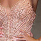 Ladivine CC0688 Dress Pearl and Crystal Strapless Fitted Gown