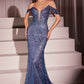 Ladivine CC0689 Dress Off The Shoulder Crystal Embellished Gown