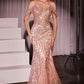 Ladivine CC0689 Dress Off The Shoulder Crystal Embellished Gown