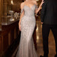 Ladivine CC0689 Dress Off The Shoulder Crystal Embellished Gown