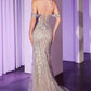 Ladivine CC0689 Dress Off The Shoulder Crystal Embellished Gown