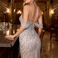Ladivine CC0689 Dress Off The Shoulder Crystal Embellished Gown