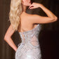 Ladivine CC0801 Sculpted Sweetheart Crystal Beading Fitted Evening Gown