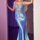 Ladivine CC2401 Dress Embellished Lace & Satin Fitted Gown