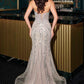 Ladivine CC2421 Strapless Fitted Mermaid Gown Embellished