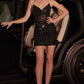 Ladivine CC332 Dress Short Sequin Fitted Party Dress