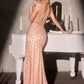 Ladivine CC3902 Glamorous Showstopper Crystal Embellished Fitted Gown