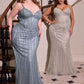 Ladivine CC398C Dress Strapless Beaded Fitted Plus Size Prom Gown
