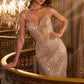 Ladivine CC398 Dress Strapless Beaded Fitted Prom Gown
