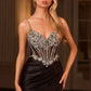 CLEARANCE - Ladivine CC408 Long Satin Fitted Lavender Gown (Size 2)