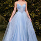 Ladivine CC415 Dress Strapless Beaded Tulle Ball Gown