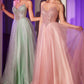 Ladivine CC415 Dress Strapless Beaded Tulle Ball Gown