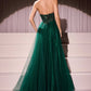 Ladivine CC415 Dress Strapless Beaded Tulle Ball Gown