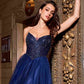 Ladivine CC415 Dress Strapless Beaded Tulle Ball Gown
