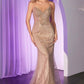 Ladivine CC416 Dress Sequin Strapless Fitted Gown