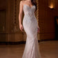 Ladivine CC416 Dress Sequin Strapless Fitted Gown