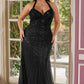 Ladivine CC416C Dress Sequin Strapless Plus Size Fitted Gown
