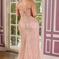 Ladivine CC416C Dress Sequin Strapless Plus Size Fitted Gown