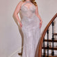 Ladivine CC416C Dress Sequin Strapless Plus Size Fitted Gown