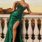 Ladivine CC467 Dress Scoop Neck Strapless Fitted Satin Prom Gown